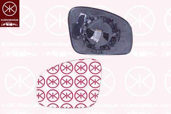 Mirror Glass, exterior mirror, Left, Aspherical, 5J0857521H (SKODA)