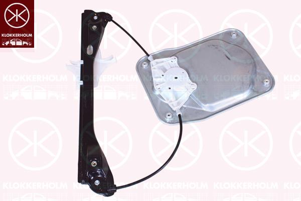 Window Regulator, OE-type, without electric motor, Electric, Left Rear, 5J4839461 (SKODA)