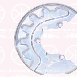 Splash Guard, brake disc, Front Axle Right, for brake disc diameter [mm]: 288, Diameter 1/Diameter 2 [mm]: 310/100, Brake System: Lucas, Zinc-coated, 6R0 615 312D (VW), 6R0 615 312D (SEAT), 6R0615312D (SKODA), 6R0615312D (AUDI)