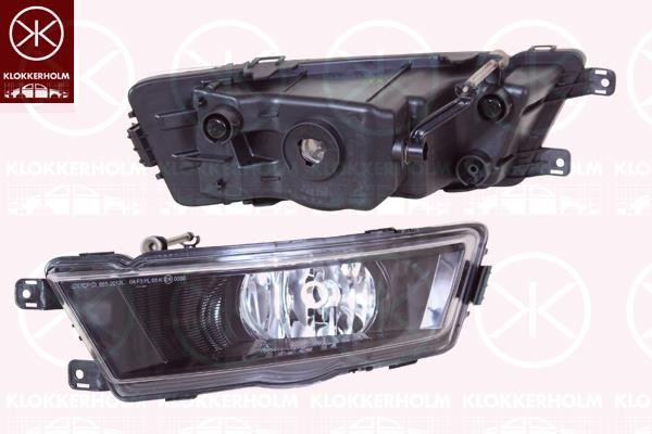 Front Fog Light, H8, Left Front, Housing Colour: black, 5JA941699A (SKODA), 5JA941701A (SKODA)