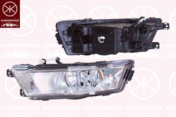 Front Fog Light, H8, Left Front, Housing Colour: chrome, 5JA941699 (SKODA), 5JA941701 (SKODA)