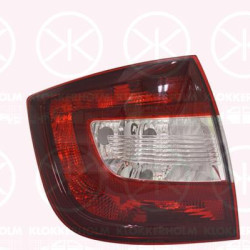 Tail Light Assembly, Left, Smoke Grey, without bulb holder, Visteon, 5JH945095A (SKODA), 5JH945111A (SKODA)