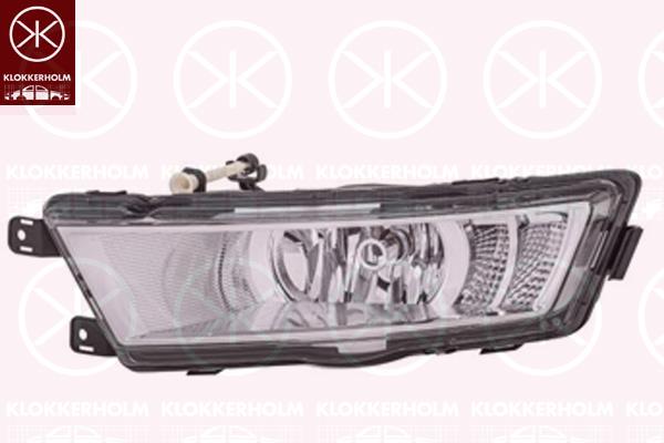 Front Fog Light, Left Front, H8, with daytime running light (LED), Housing Colour: chrome, ZKW, 5JA941699B (SKODA), 5JA941701B (SKODA)