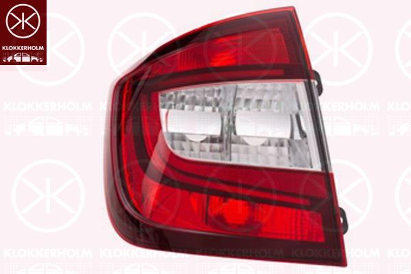 Tail Light Assembly, Left, Light Function: with taillight (LED), P21W, PY21W, Lamp Type: P21/4W, without bulb holder, Visteon, 5JH 945 711 (SKODA), 5JH945711 (SKODA)