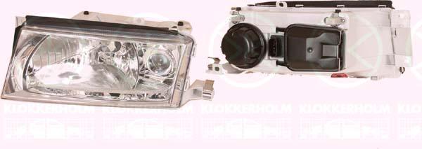 Headlight, H4/H3, with motor for headlamp levelling, T.Y.C, Right, Illuminance [lx]: 25, 1U1941018D (SKODA), 1U1941018P (SKODA)