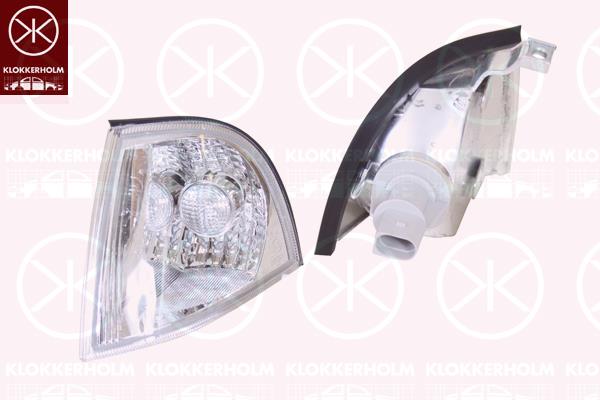 Direction Indicator, with bulb holder, Crystal clear, Left, 1U0953155C (SKODA), 1U0953155D (SKODA)