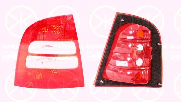 Tail Light Assembly, without bulb holder, Visteon, Right, 1U6945111C (SKODA)