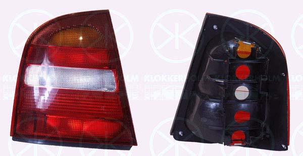 Tail Light Assembly, without bulb holder, Left, 1U6945095A (SKODA), 1U6945111A (SKODA)