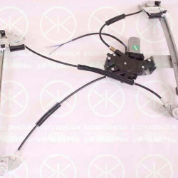 Window Regulator, Left Front, Electric, without comfort function, with electric motor, Number of pins: 2, 1U1837401E (SKODA)