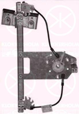 Window Regulator, Right Rear, Electric, without comfort function, with electric motor, Number of pins: 2, 1U4839402A (SKODA), 1U4839402C (SKODA)