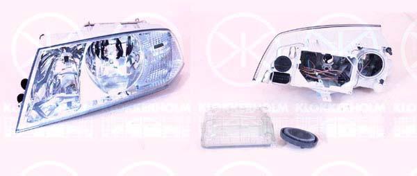 Headlight, Classic, H7/H1, with motor for headlamp levelling, Visteon, Right, Illuminance [lx]: 20, 1Z1941016 (SKODA), 1Z1941018C (SKODA), 1Z1941018P (SKODA)