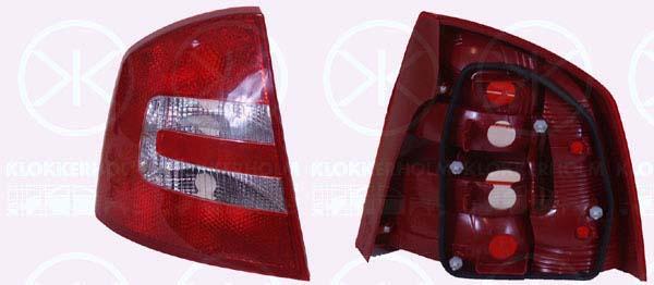 Tail Light Assembly, without bulb holder, Left, 1Z5945111A (SKODA)