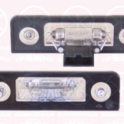 Licence Plate Light, with bulb holder, not ECE approved, 1Z0 943 021B (VAG), 1Z0943021B (SKODA)