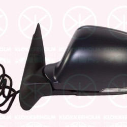 Exterior Mirror, Left, for electric mirror adjustment, Number of pins: 7, with indicator, with reading light, Heatable, w/primer, Aspherical, 1Z1857507AD (SKODA)