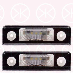 Licence Plate Light, LED, both sides, Set, Quantity: 2, N/A (SKODA)