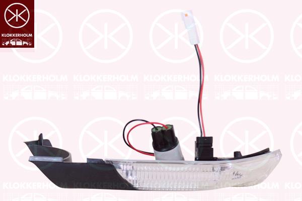 Direction Indicator, Left, Exterior Mirror, with reading light, with cable, LED, 1Z0949101D (SKODA)