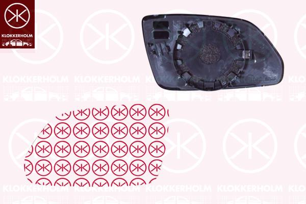 Mirror Glass, exterior mirror, Aspherical, Left, Width [mm]: 170, 1Z1857521 (SKODA), 6Q0 857 521E (VW), 6Q0 857 521E (SEAT)