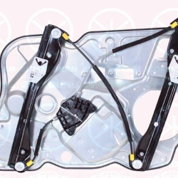 Window Regulator, OE-type, without electric motor, Electric, Left Front, with bolted-on plate, 1Z1837461 (SKODA)