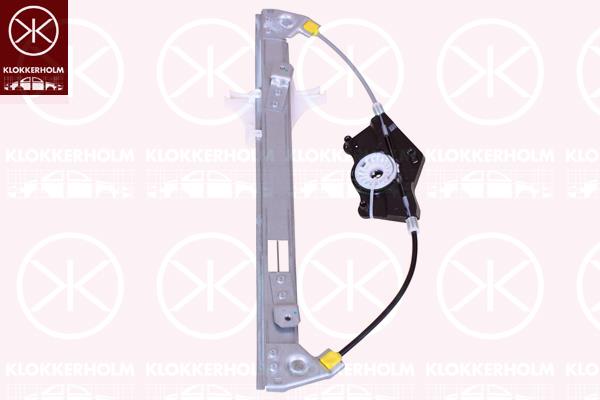 Window Regulator, OE-type, without electric motor, Electric, Right Rear, 1Z0839462A (SKODA), 1Z1839462A (SKODA)