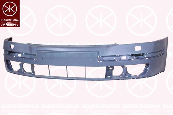 Bumper, w/primer, Front, with hole(s) for washer nozzle, 1Z0807221A (SKODA)