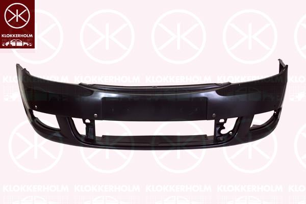 Bumper, Front, Smooth, with hole(s) for parking distance control, 1Z0807221M (SKODA), 1Z0807221P (SKODA)