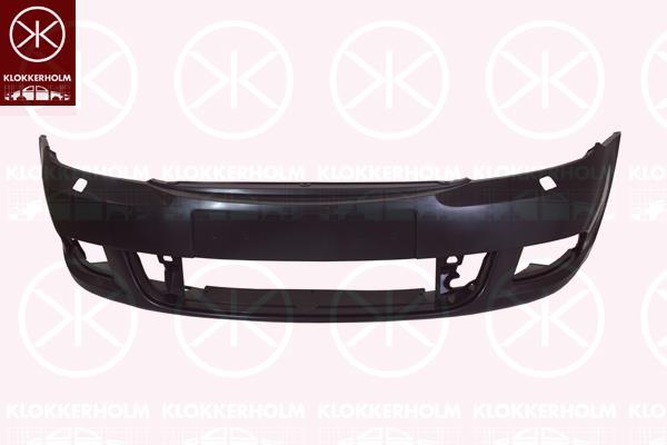 Bumper, Front, Smooth, with hole(s) for washer nozzle, 1Z0807221N (SKODA)