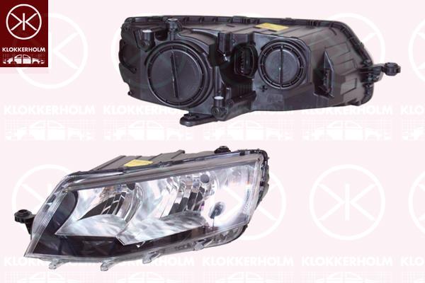 Headlight, Left, Bi-Xenon, with dynamic bending light, with motor for headlamp levelling, without control unit for Xenon, D3S (Gas Discharge Lamp), AL, 5E1941015A (SKODA), 5E1941017A (SKODA)