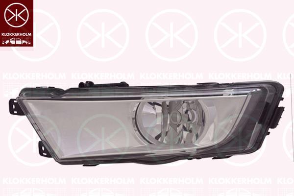 Front Fog Light, Left Front, H8, with cornering light, Housing Colour: chrome, 5E0941699D (SKODA), 5E0941701D (SKODA)