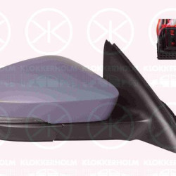 Exterior Mirror, Right, for vehicles with lane keeping assist, Electronically foldable, Number of pins: 11, Number of pins: 2, with indicator, w/primer, Heatable, 5E0857522 (SKODA), 5E0857538AGRU (SKODA), 5E1857508AJ (SKODA), 5E1857508AK (SKODA)