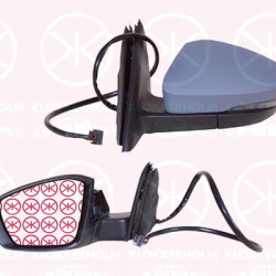 Exterior Mirror, Left, without automatic dimming, with memory, Electronically foldable, w/primer, with indicator, Number of pins: 15, Heatable, 5E0857521 (SKODA), 5E0857537A GRU (SKODA), 5E1857507AB (SKODA), 5E1857507M (SKODA)