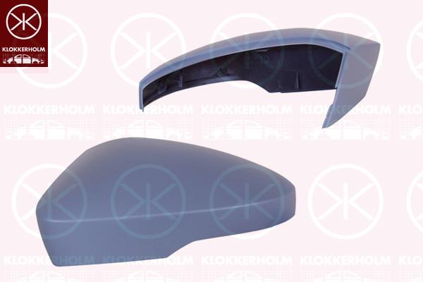 Housing, exterior mirror, Right, w/primer, 5E0857538A GRU (SKODA), 2GA857538GRU (VW)