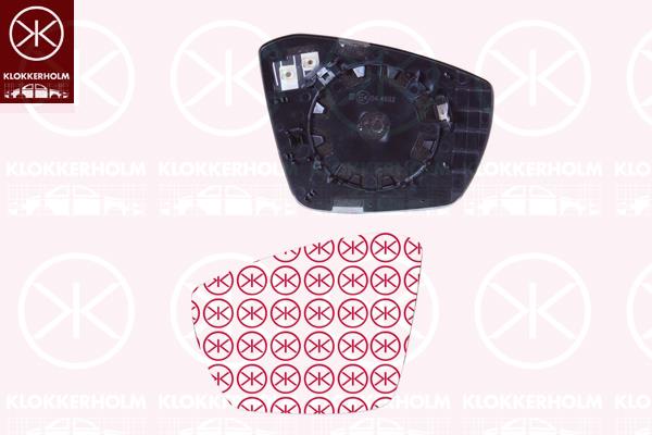 Mirror Glass, exterior mirror, Left, Heatable, Convex, 5E0857521 (SKODA)