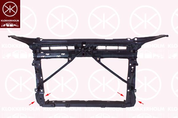 Radiator Support, for vehicles with drive assistance system, Full Body Section, Plastic, 5E0805588A (SKODA), 5E0805588C (SKODA), 5E0805588D (SKODA)