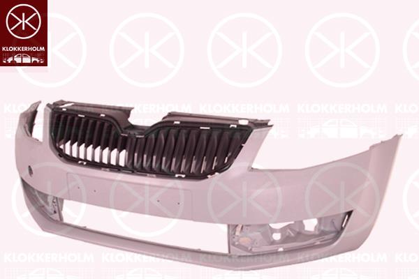 Bumper, Front, Smooth, 5E0807217 (SKODA), 5E0807217B (SKODA)