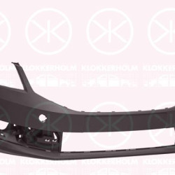 Bumper, Front, Smooth, with hole(s) for fog lights, 5E0807221N (SKODA)