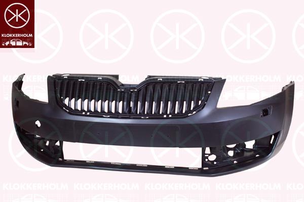 Bumper, Front, Smooth, with hole(s) for washer nozzle, 5E0807217A (SKODA), 5E0807217D (SKODA), 5E0807217E (SKODA), 5E0807221A (SKODA), 5E0807221D (SKODA), 5E0807221E (SKODA), 5EU807217A (SKODA)