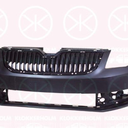 Bumper, Front, Smooth, with hole(s) for washer nozzle, 5E0807217A (SKODA), 5E0807217D (SKODA), 5E0807217E (SKODA), 5E0807221A (SKODA), 5E0807221D (SKODA), 5E0807221E (SKODA), 5EU807217A (SKODA)