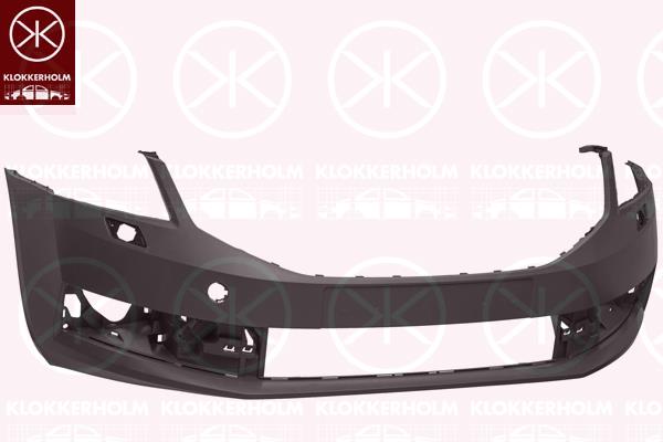 Bumper, Front, Smooth, with hole(s) for fog lights, with hole(s) for washer nozzle, 5E0807221P (SKODA)