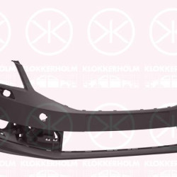 Bumper, Front, Smooth, with hole(s) for fog lights, with hole(s) for washer nozzle, 5E0807221P (SKODA)