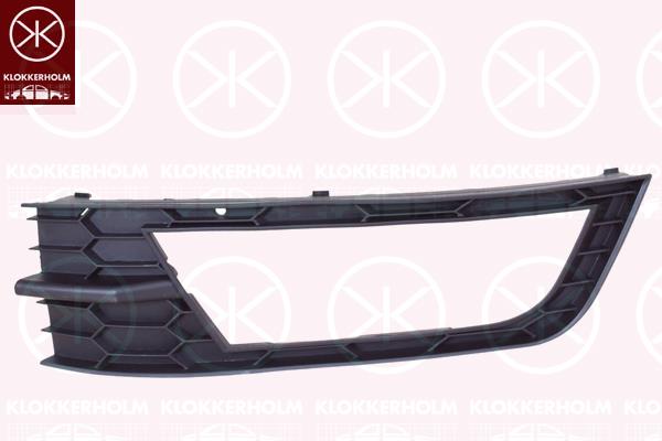 Ventilation Grilles, bumper, Left Front, with hole(s) for fog lights, 5E0807681 9B9 (SKODA)