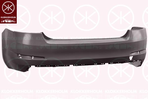 Bumper, Rear, black, not for trim level: RS, 5E5807421 (SKODA)