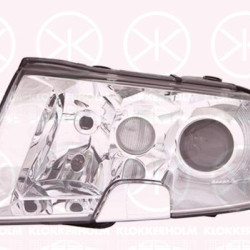 Headlight, H7/H3, with front fog light, with motor for headlamp levelling, Left, Illuminance [lx]: 25, 3U1941017D (SKODA), 3U1941017H (SKODA)