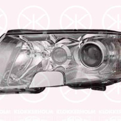 Headlight, Left, Illuminance [lx]: 12.5, Bi-Xenon, with motor for headlamp levelling, with front fog light, Hella, 3U1941017G (SKODA)