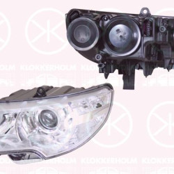 Headlight, Right, Illuminance [lx]: 20, H7/H3, without lettering: Superb, for vehicles without headlamp cleaning system, with motor for headlamp levelling, Hella, 3T1941018 (SKODA), 3T1941018C (SKODA)