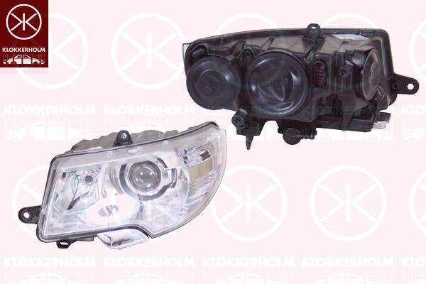 Headlight, Left, Illuminance [lx]: 30, Bi-Xenon, without lettering: Superb, with cornering light, with control unit for xenon, with motor for headlamp levelling, Hella, 3T1941015B (SKODA), 3T1941015E (SKODA), 3T1941017B (SKODA), 3T1941017E (SKODA)