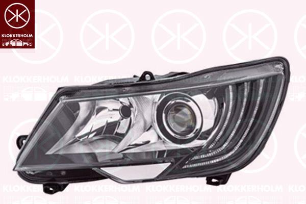 Headlight, Left, Bi-Xenon, with cornering light, with lettering: Superb, without control unit for Xenon, with motor for headlamp levelling, D3S/H7, Hella, 3T1 941 015 H (SKODA), 3T1 941 017 H (SKODA), 3T1941015H (SKODA), 3T1941017H (SKODA)