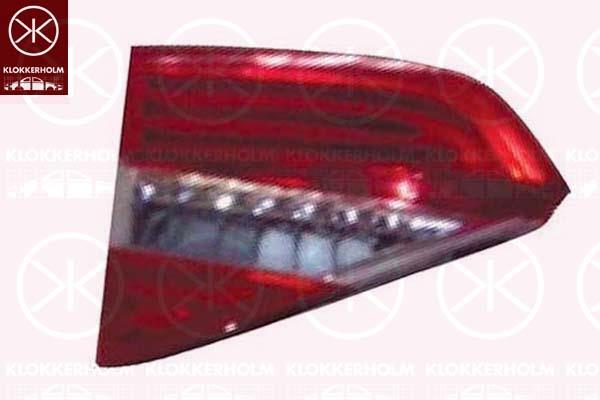 Tail Light Assembly, Left, Inner Section, without bulb holder, OLSA, 3T5 945 093A (SKODA), 3T5945093A (SKODA)