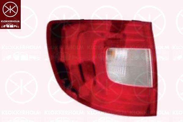 Tail Light Assembly, Left, LED, P21W, PY21W, with bulb holder, OLSA, 3T9945095A (SKODA), 3T9945111A (SKODA)