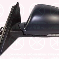 Exterior Mirror, Right, for electric mirror adjustment, Number of pins: 9, Electronically foldable, with indicator, with reading light, Heatable, w/primer, Convex, 3T1857508BP9B9 (SKODA)