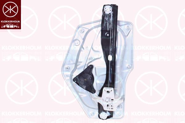 Window Regulator, 4/5-drs, OE-type, without electric motor, Electric, Left Rear, 3T0839461 (SKODA)